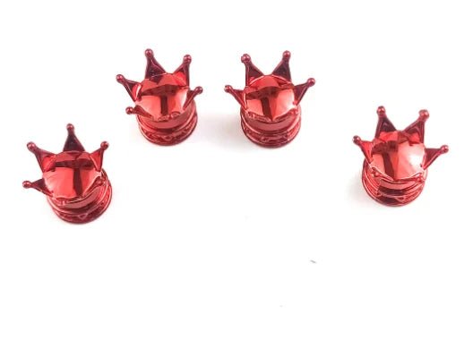 4 PCS Universal Crown Wheel Valve Covers Air Dustproof Waterproof Car Motorcycle Tyre Rim Covers Car Decoration Valve Caps - shift - knoobs