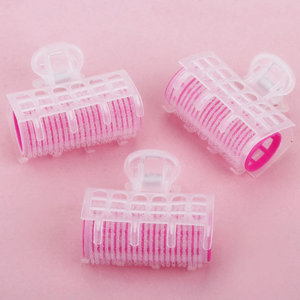 3Pcs/Bag Plastic Hair Rollers Bang Curlers Self-Adhesive Small Hair Curl Clips Beauty Women Rollers Hairdressing Styling Tools
