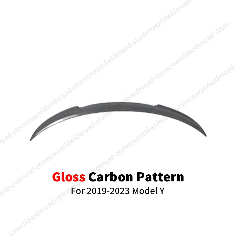 For Tesla Model Y 3 Highland Model 3 Spoiler Tail Wing Rear Trunk Lid Spoiler Wing Black and Carbon Fiber Pattern Body Kit
