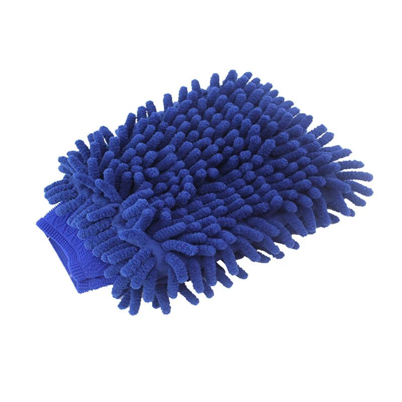 Chenille Car Wash Gloves Microfiber Wipe Car Sponge Scratch Free Car Wash Cleaning Coral Velvet Double - Sided Car Cleaning Tool - shift - knoobs