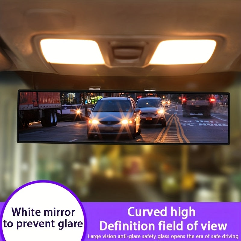 [Anti-Glare Coating Rearview Mirror] Wide-Angle HD Rearview Mirror with Anti-Glare Coating, Crystal-Clear Vision, Easy Clip-On Installation, PVC Material, Universal Fit for SUVs and Trucks, Enhanced Safety and Driving Visibility
