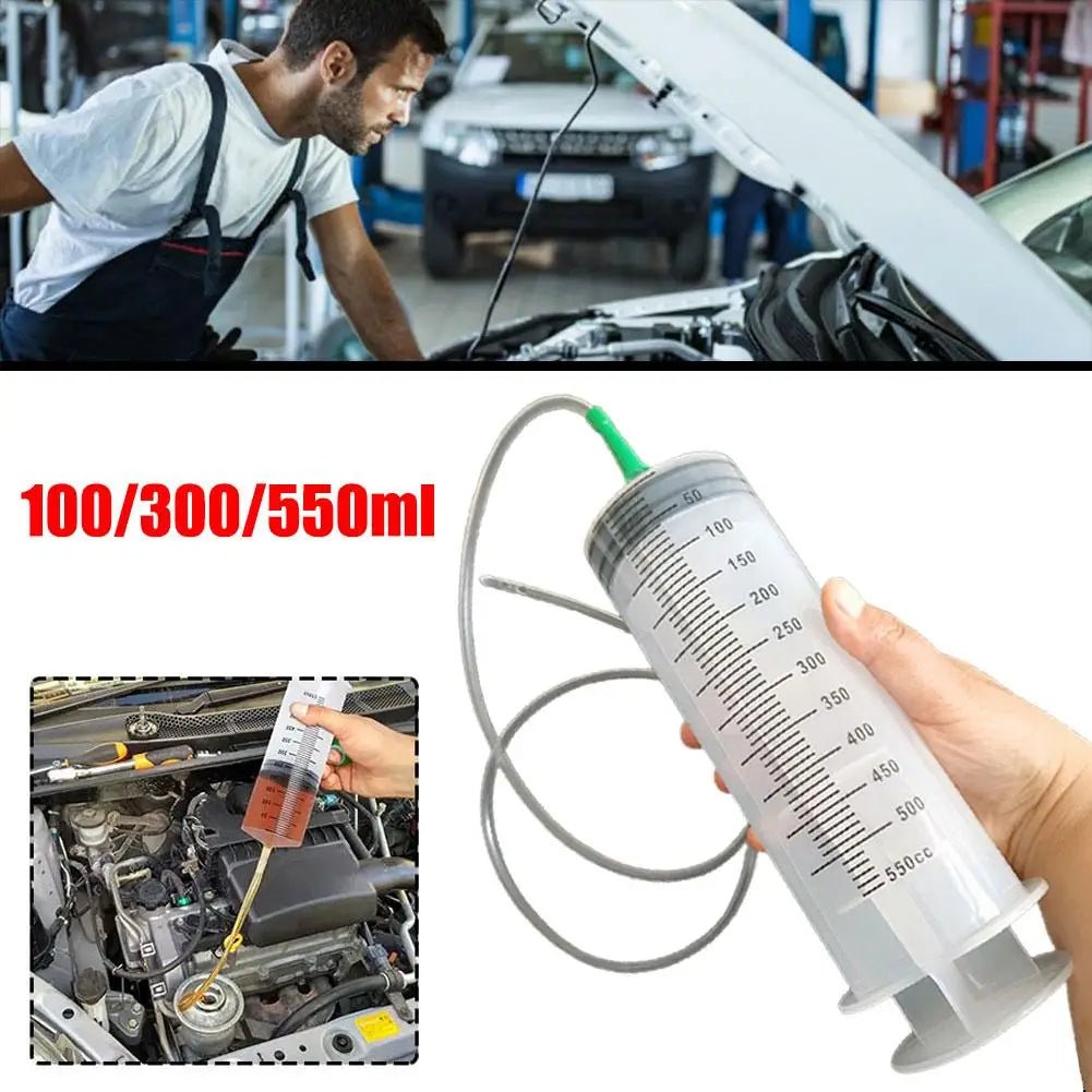 100/300/550ml Large Capacity Syringes Oil Pump With 1m Hose Pet Feeding Measuring Pump Hydroponics Nutrient Big Syringe - shift - knoobs