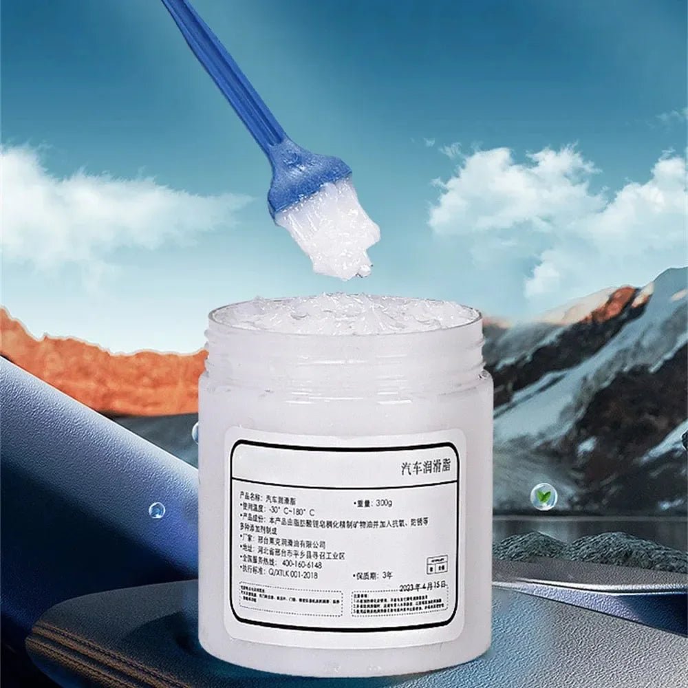 100g Car Sunroof Track Lubricating Grease Door Abnormal Noise Antirust Oil White Mechanical Maintenance Gear Bearing Oil Grease - shift - knoobs