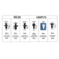 100pcs Auto Fastener Clip Car Fender Push Retainer Pin Rivet Bumper for Door Trim Panel Retainer, Box/Bag Package - shift - knoobs