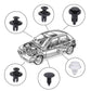 100pcs Auto Fastener Clip Car Fender Push Retainer Pin Rivet Bumper for Door Trim Panel Retainer, Box/Bag Package - shift - knoobs