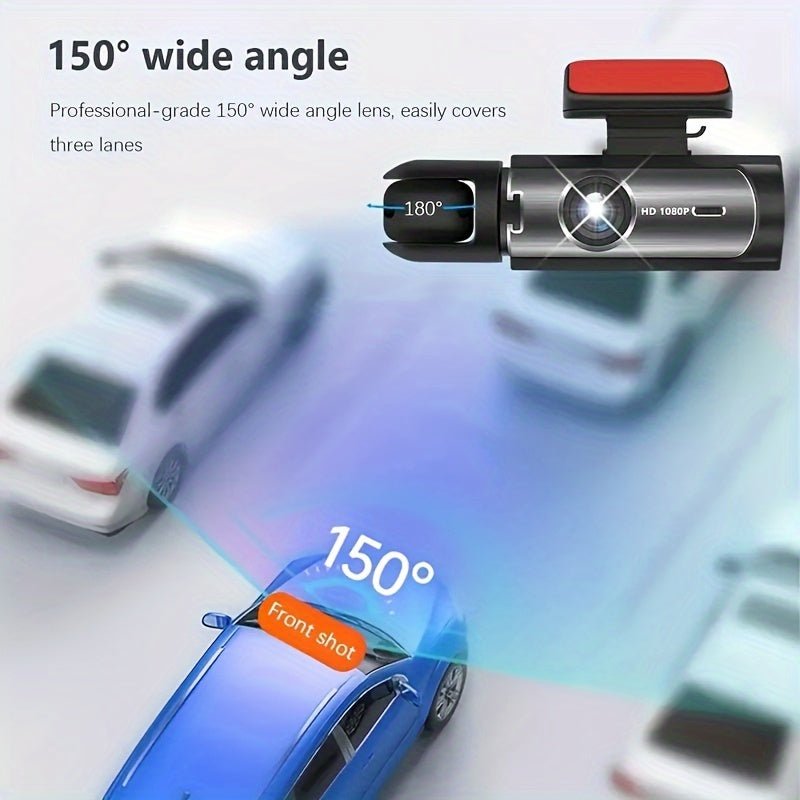 1080P Dual Camera Dash Cam For Cars With IR Night Vision, Loop Recording, And Wide Angle Lens - 3.16 Inch IPS Screen - shift-knoobs