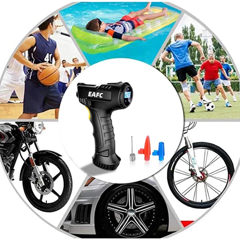 120W Car Air Pump Wireless/Wired Electric Car Tire Inflatable Pump Portable Air Compressor for Tires Digital Auto Tire Inflator - shift - knoobs