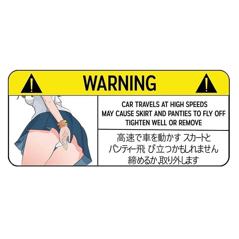 13CM JDM Funny Car Sticker for Panties Warning Peek Slap Decal Anime Vinyl Window Wall DIY Stickers Scratch - Proof Decor - shift - knoobs