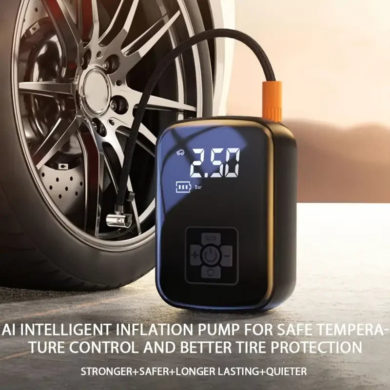 1pc Wireless Car Air Compressor Air Pump Electric Tire Inflator Pump for Motorcycle Bicycle Boat AUTO Tyre Balls Inflatable - shift - knoobs