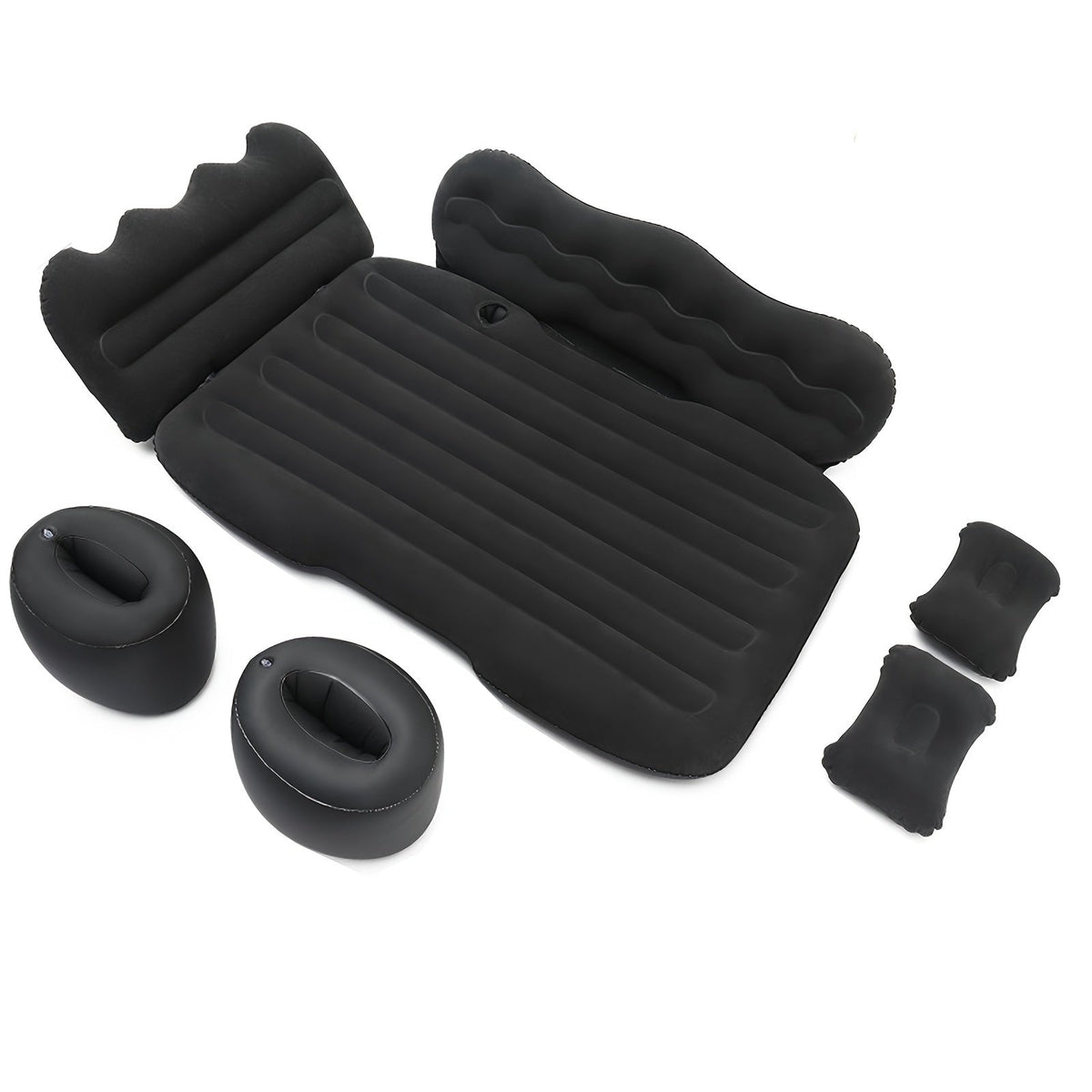 2 - Pillow Car Seat Cushion Set - Soft, Lightweight, Inflatable Trunk Mat with Air Pump for SUV, Sedan, Pickup Back Seat - Comfortable Sleeping Solution for Long Road Trips - shift - knoobs