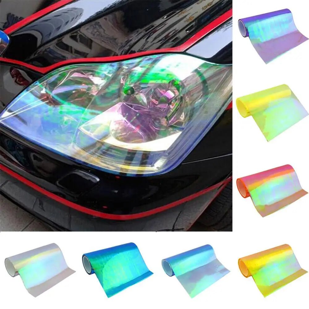 2024 New Shiny Car Light Headlight Taillight Tint Vinyl Film Sticker Sheet Fog Light Rear Lamp Matt Smoke Film 30x60cm - shift - knoobs