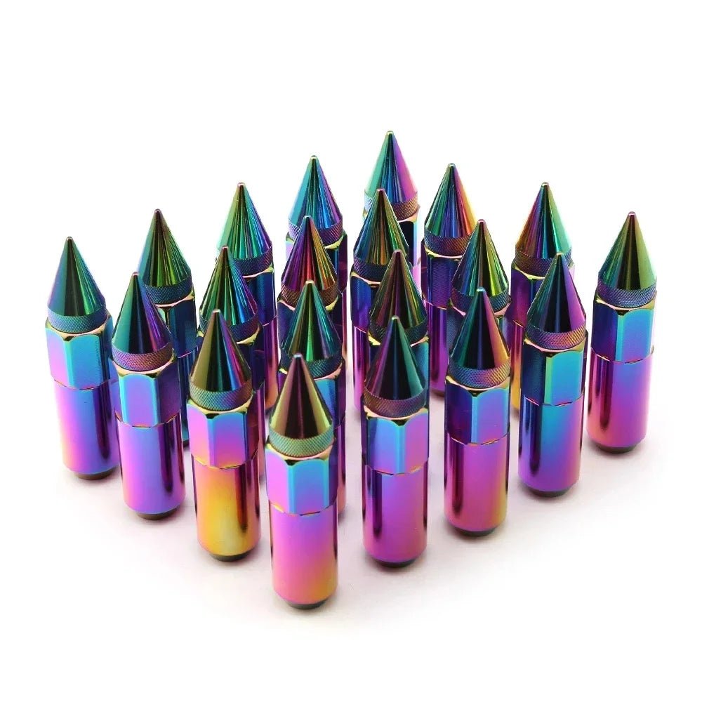 20pcs Jdm Racing Car Accessories Wheel Nuts M12x1.5 M12x1.25 Aluminum 60mm Extended Tuner Spike Lug Nuts For Cadillac Lincoln - shift - knoobs