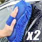 2Pcs Car Cleaning Brush Cleaner Tools Microfiber Car Washer Sponge Cleaning Washing Towel Auto Gloves Car Washing Accessories - shift - knoobs