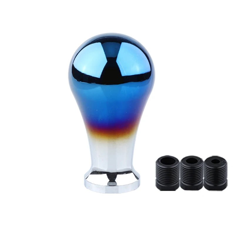 3 universal fashion baked blue burn titanium aluminum sports racing interior accessories Shift knob shift lever head rod - shift - knoobs