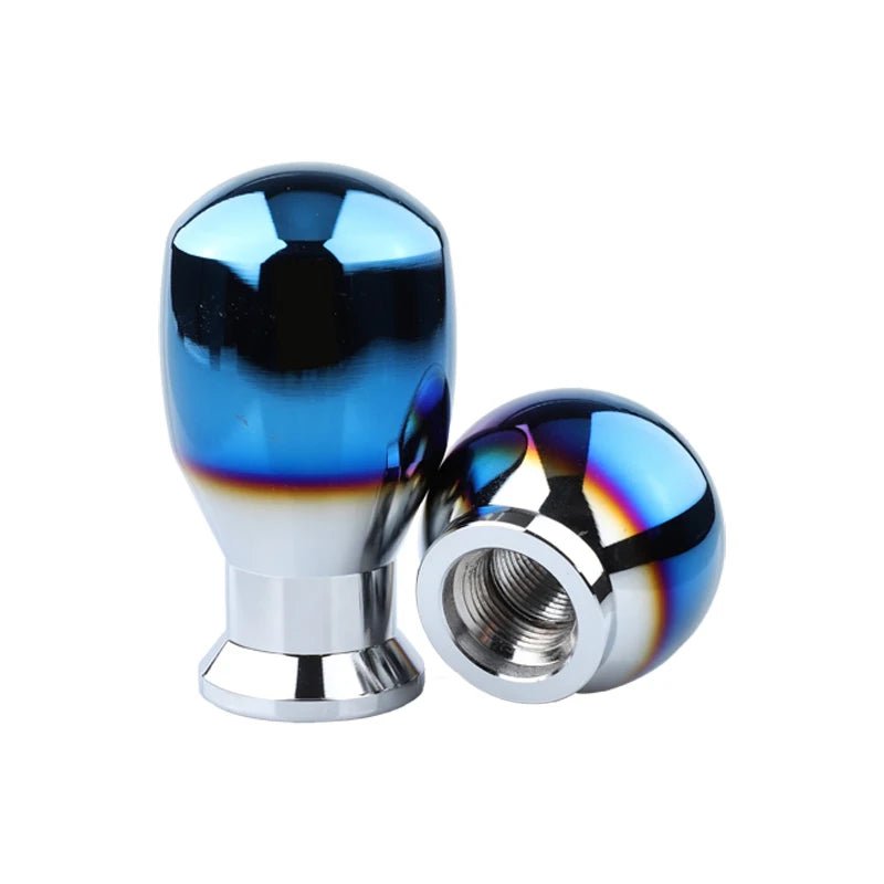 3 universal fashion baked blue burn titanium aluminum sports racing interior accessories Shift knob shift lever head rod - shift - knoobs