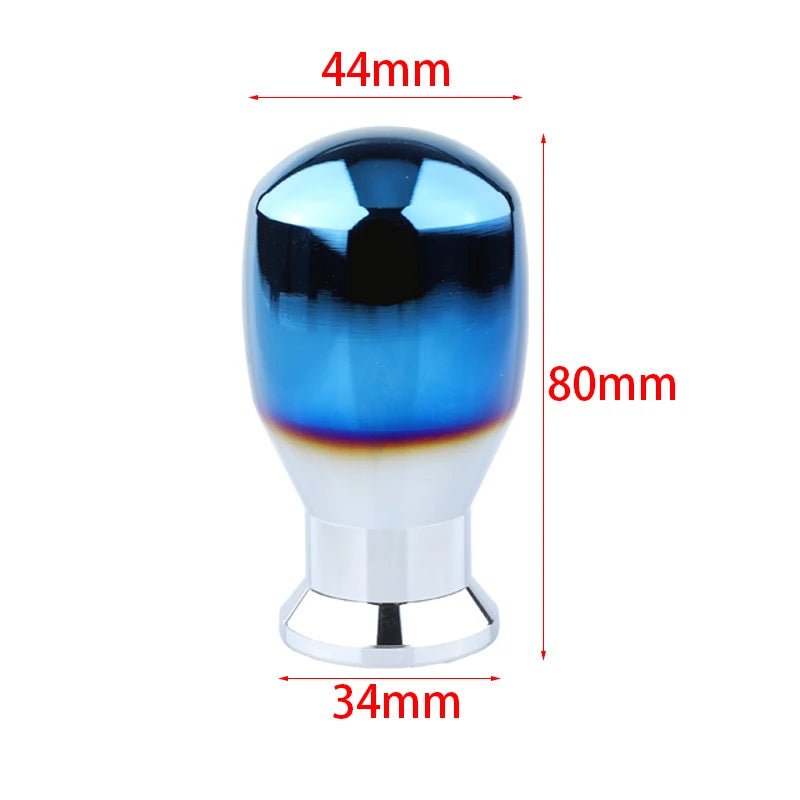 3 universal fashion baked blue burn titanium aluminum sports racing interior accessories Shift knob shift lever head rod - shift - knoobs