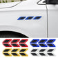 3D Car Styling Reflective Strips Carbon Fiber Reflector Sticker Truck Auto Safety Warning Tape Car Exterior Accessories 6pcs - shift - knoobs