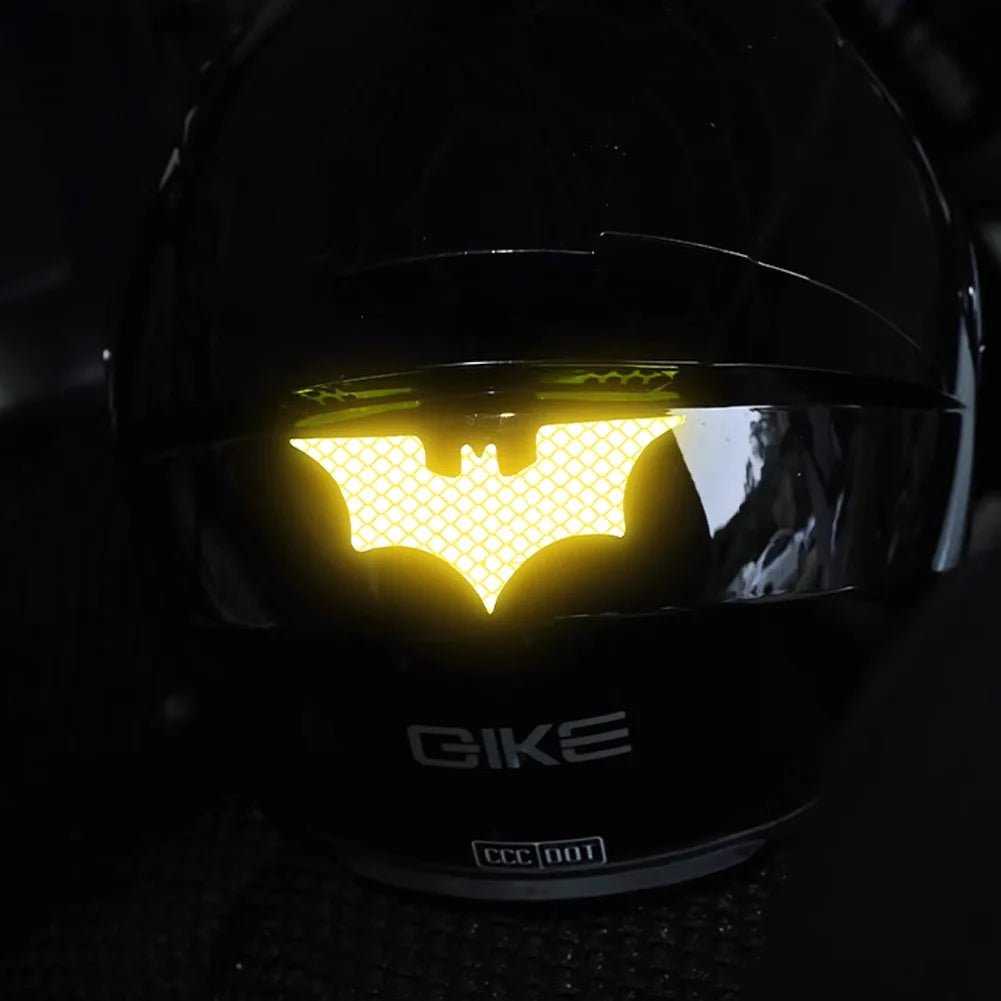 3Pcs/ Set Bat Car Reflective Sticker Electric Vehicle Warning Stickers Safely Night Helmet Decorative Decals Accessoire Voiture - shift - knoobs