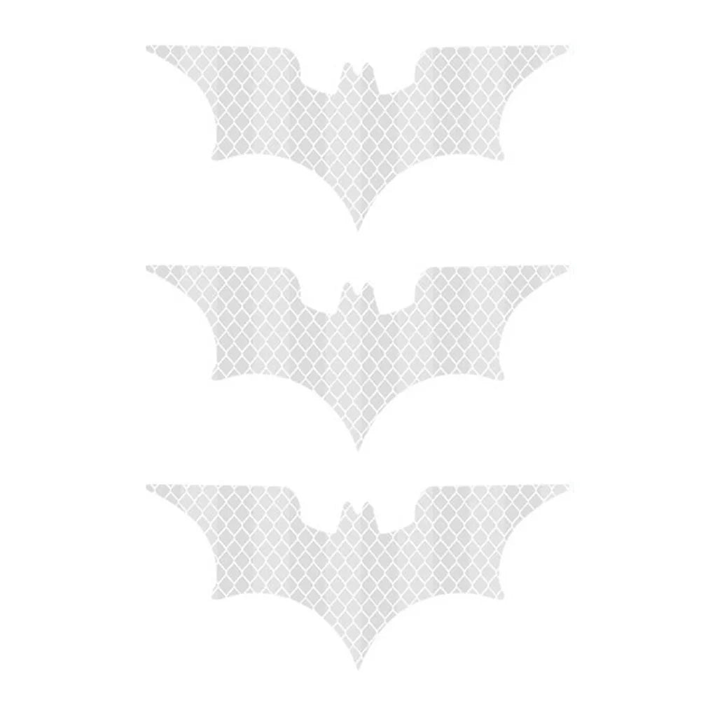 3Pcs/ Set Bat Car Reflective Sticker Electric Vehicle Warning Stickers Safely Night Helmet Decorative Decals Accessoire Voiture - shift - knoobs