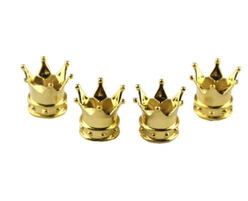 4 PCS Universal Crown Wheel Valve Covers Air Dustproof Waterproof Car Motorcycle Tyre Rim Covers Car Decoration Valve Caps - shift - knoobs