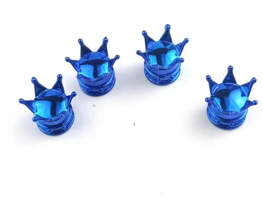 4 PCS Universal Crown Wheel Valve Covers Air Dustproof Waterproof Car Motorcycle Tyre Rim Covers Car Decoration Valve Caps - shift - knoobs