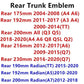 4 Ring ABS Car Hood Front Bonnet Grill Rear Trunk Emblem Logo Badge Sticker Decal For Audi A3 A4 A5 A6 A7 Q2 Q3 Q5 Q8 TT - shift - knoobs