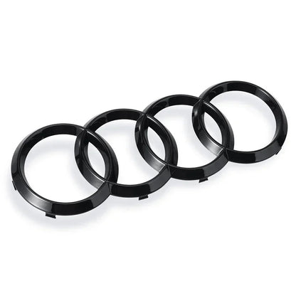 4 Ring ABS Car Hood Front Bonnet Grill Rear Trunk Emblem Logo Badge Sticker Decal For Audi A3 A4 A5 A6 A7 Q2 Q3 Q5 Q8 TT - shift - knoobs