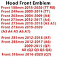 4 Ring ABS Car Hood Front Bonnet Grill Rear Trunk Emblem Logo Badge Sticker Decal For Audi A3 A4 A5 A6 A7 Q2 Q3 Q5 Q8 TT - shift - knoobs