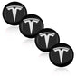 4Pcs 56mm Car Wheel Hub Center Cap Emblem Badge Stickers for Tesla Model 3 Model S X Y Roadster 2018 2019 2020 2021 Car Styling - shift - knoobs