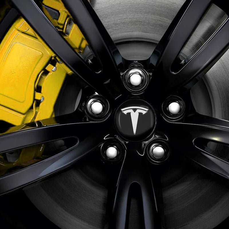 4Pcs 56mm Car Wheel Hub Center Cap Emblem Badge Stickers for Tesla Model 3 Model S X Y Roadster 2018 2019 2020 2021 Car Styling - shift - knoobs
