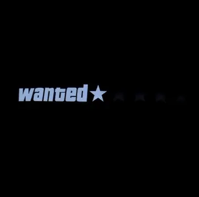 5 Stars Wanted Level Led Window/Windshield Sticker - shift-knoobs