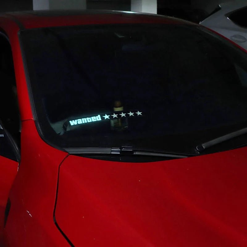 5 Stars Wanted Level Led Window/Windshield Sticker - shift-knoobs