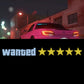 5 Stars Wanted Level Led Window/Windshield Sticker - shift-knoobs