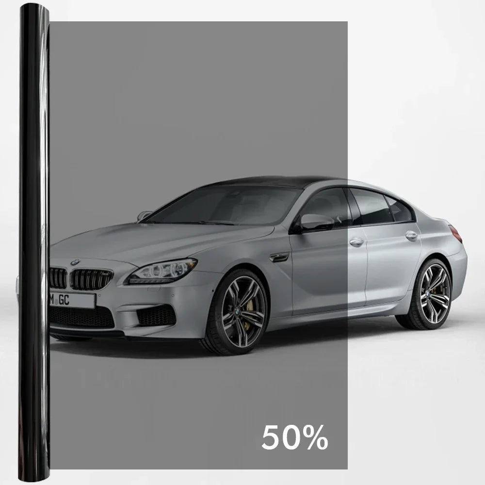 50cmx3/6m Car Window Privacy Tint Film Auto Vinyl Anti Look Glass Sticker Foils Ceramic Summer Solar UV Protector Mirror Films - shift - knoobs