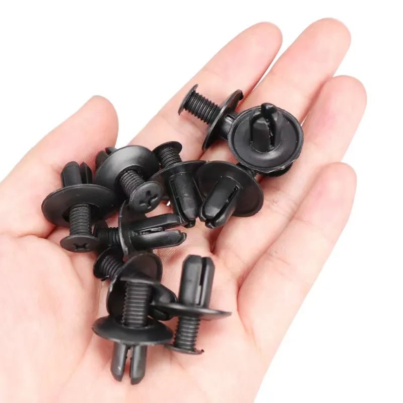 5/100pcs 8mm Plastic Rivets Fasteners Screw Car Bumper Fender Black Rivet Car Fastener Clips for Toyota Focus Kia Nissan Yamaha - shift - knoobs