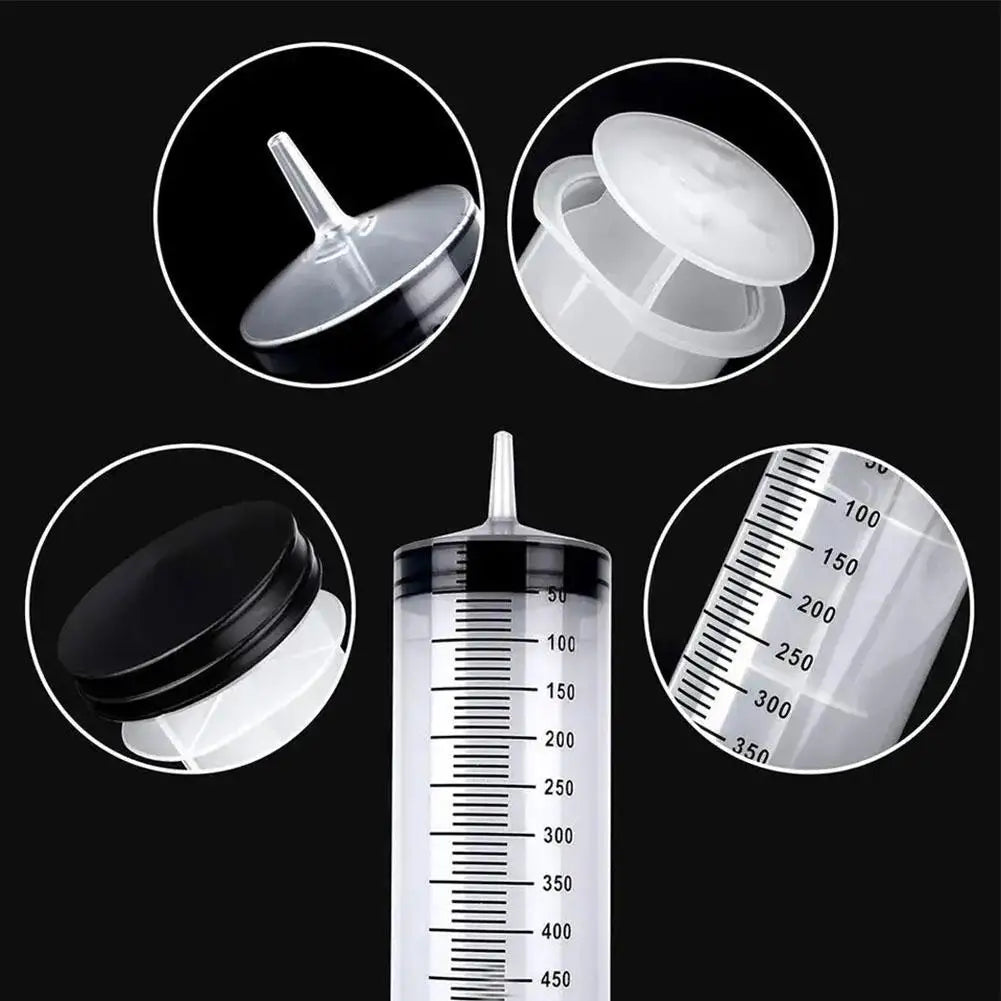 550/300/100ml Large Capacity Syringes Reusable Needle Barrel Oil Pump With 1m Hose For Pet Feeding Measuring Pump Vacuum Syringe - shift - knoobs