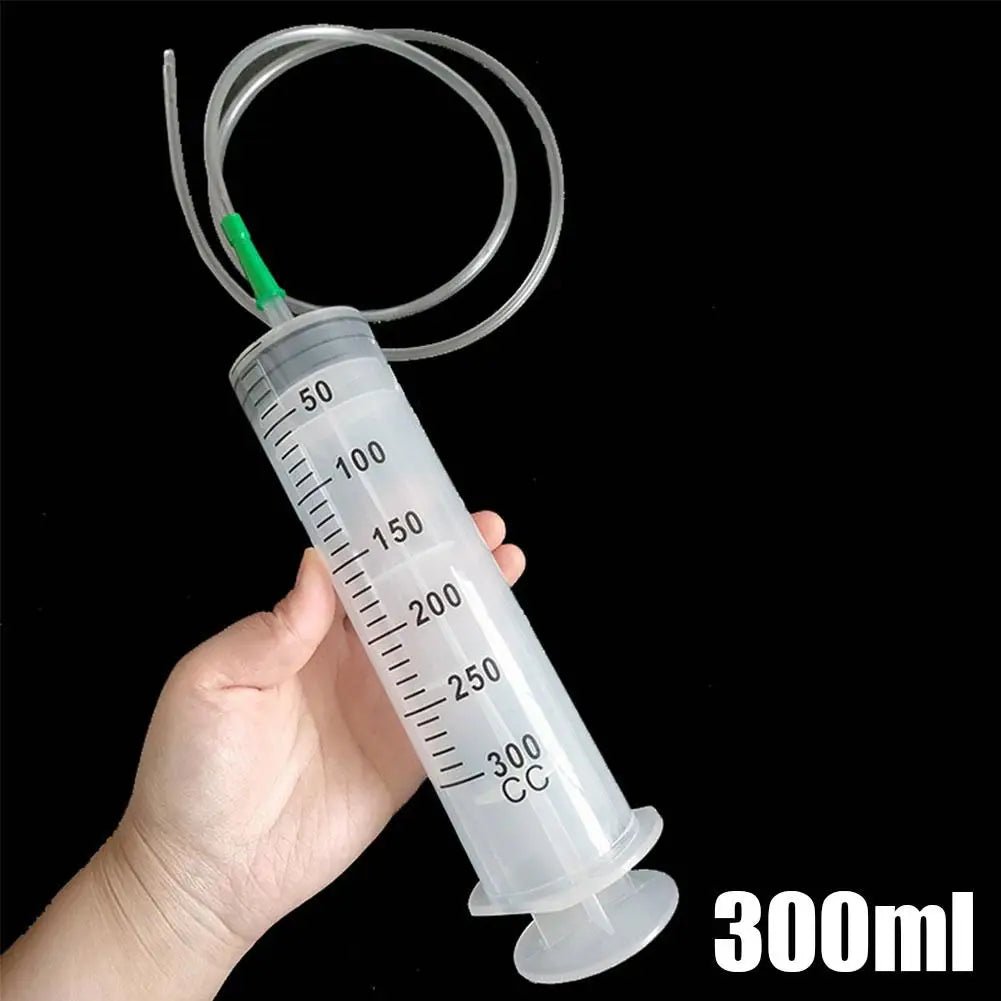 550/300/100ml Large Capacity Syringes Reusable Needle Barrel Oil Pump With 1m Hose For Pet Feeding Measuring Pump Vacuum Syringe - shift - knoobs