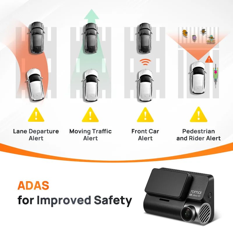 70mai 4K Dash Cam A810 Ultra HD Built - in GPS ADAS Auto Record 150FOV Motion Detection 70mai A810 4G Car DVR Support Rear Cam - shift - knoobs