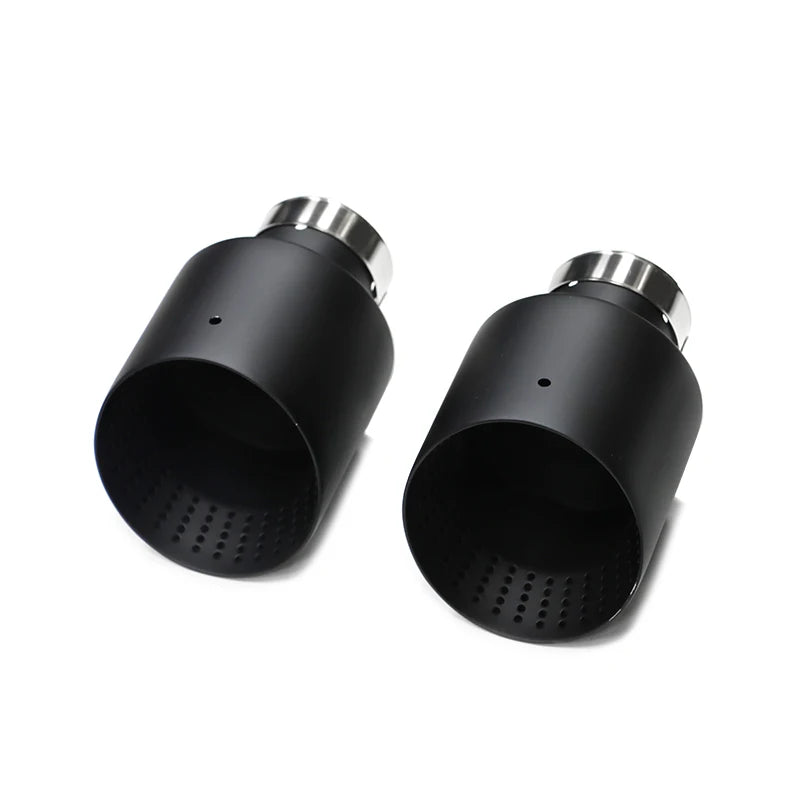 1Piece Matte Black Stainless Steel Car Muffler Tip System Pipe Universal Exhaust Tip For VW GTI MK7 Golf 7 Exhaust Nozzle