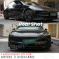 Front Lip For Tesla Model 3 Highland 2024 Front Bumper Lip Spoiler Glossy Black Carbon Body Kits Model 3 + Auto Accessories