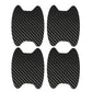 4pcs/Set Carbon Fiber Texture Car Door Handle Cup Scratch Protective Stickers Exterior Waterproof Auto Door Bowl Sticker