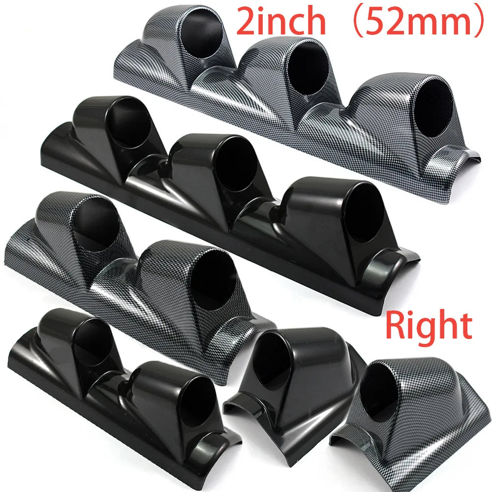 52mm 2inch Gauge Pod Triple Gauge A Pillar Pod Universal Gauge Pod Car Universal Carbon Fiber Triple Gauge A Pillar Pod Cluster