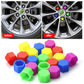 20Pcs Car Nut 15mm 17mm 19mm 21mm Silica Gel Wheel Nuts Screw Bolt Decorative Tire Wheel Tyre Screw Cap Car Wheel Nut Caps