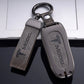 Zinc Alloy Car Key Case Protector Cover For Tesla Model 3 Model S Model Y Model X Model M Leather Shell Fob Holder Accessories