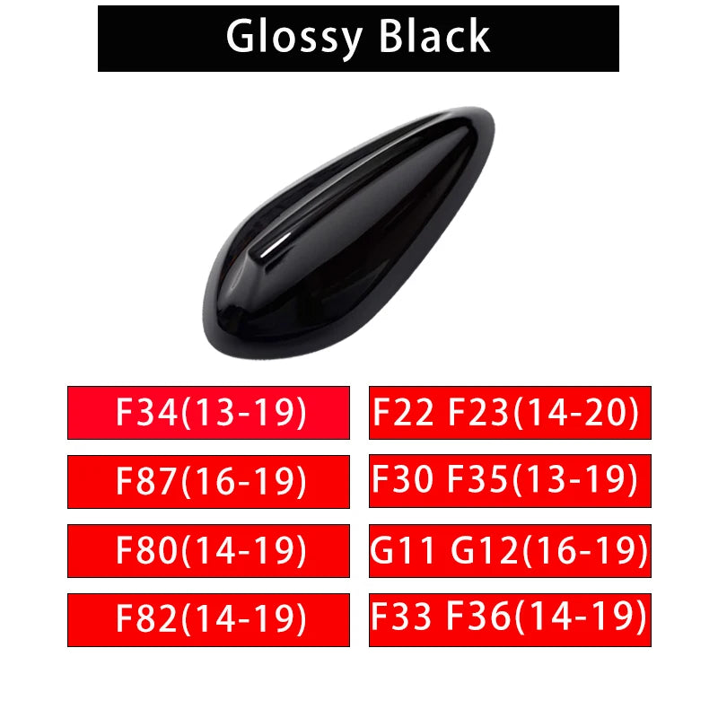 Gloss Black Shark Fin Antenna Cover For BMW F22 F30 F34 123457 Series X1 X3  F80 F87 F32 F36 F82 G11 G20 G12 G30 M2 M3 M4