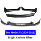 Front Bumper Lip 3Pcs For Tesla Model Y 2020-2024 For Tesla Model 3 2017-2023 Front Bumper Lip Splitter Spoiler, V Style