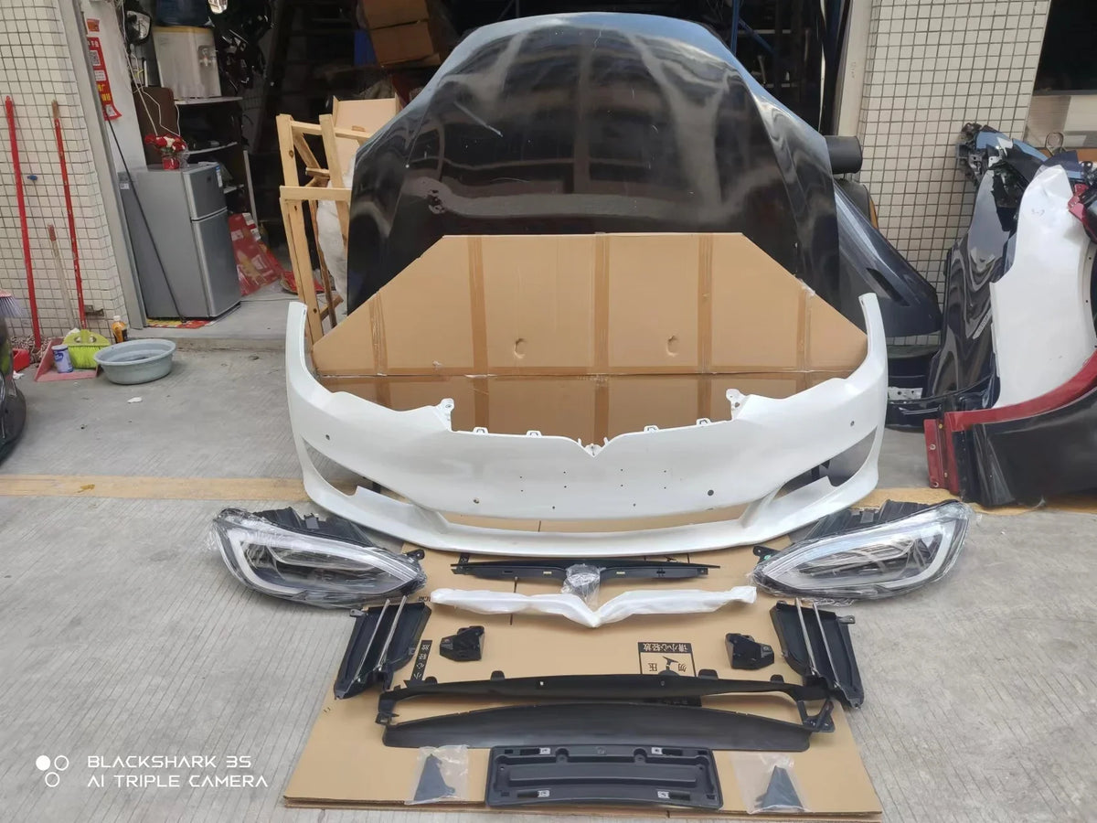 The original Tesla 100% matches the front bumper upgrade2016 For Tesla Model S Body Kit