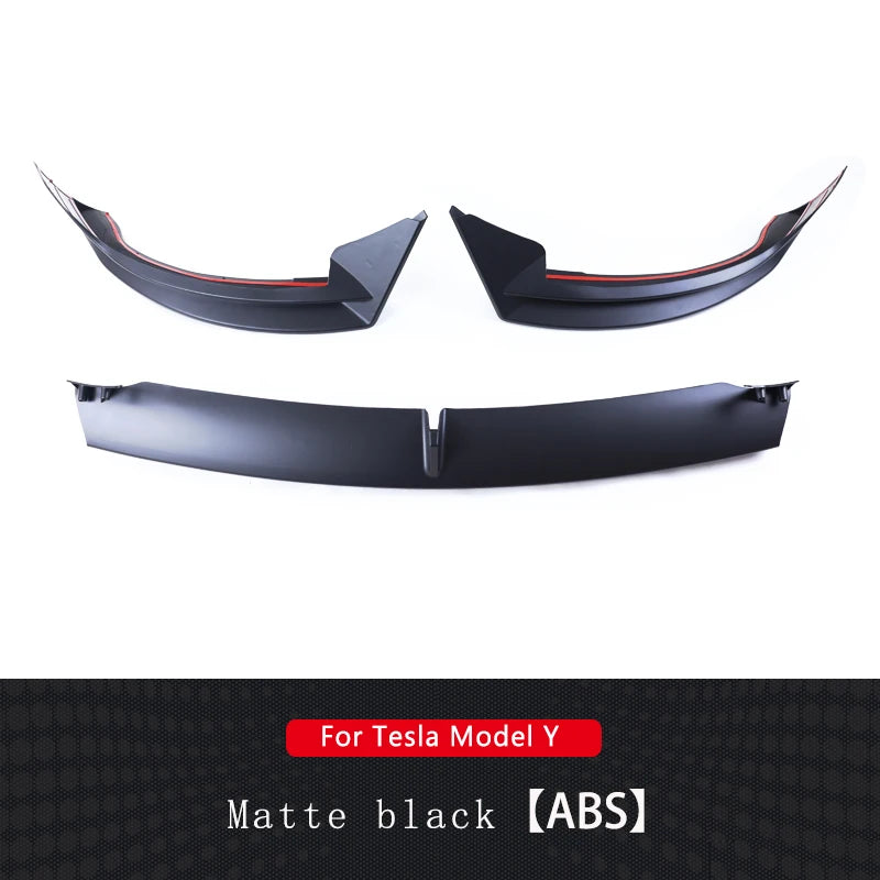For 2021-2024 Tesla Model 3/Y Deflector Front Bumper Lip Chin Guard Trim Styling Cover Modified Body Kit Diffuser Accessories
