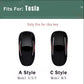 Zinc Alloy Car Key Case Protector Cover For Tesla Model 3 Model S Model Y Model X Model M Leather Shell Fob Holder Accessories