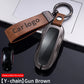 Zinc Alloy Car Key Case Protector Cover For Tesla Model 3 Model S Model Y Model X Model M Leather Shell Fob Holder Accessories